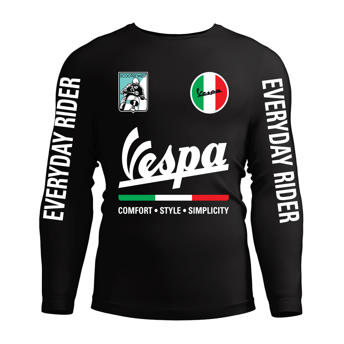 Long Sleeve Drifit Shirt: Vespa Italy