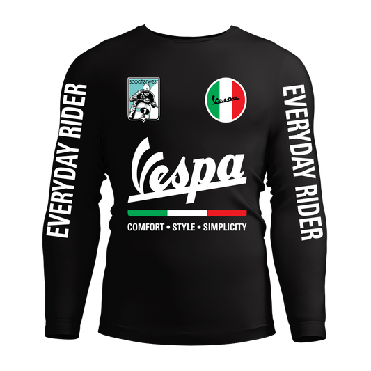 Long Sleeve Drifit Shirt: Vespa Italy