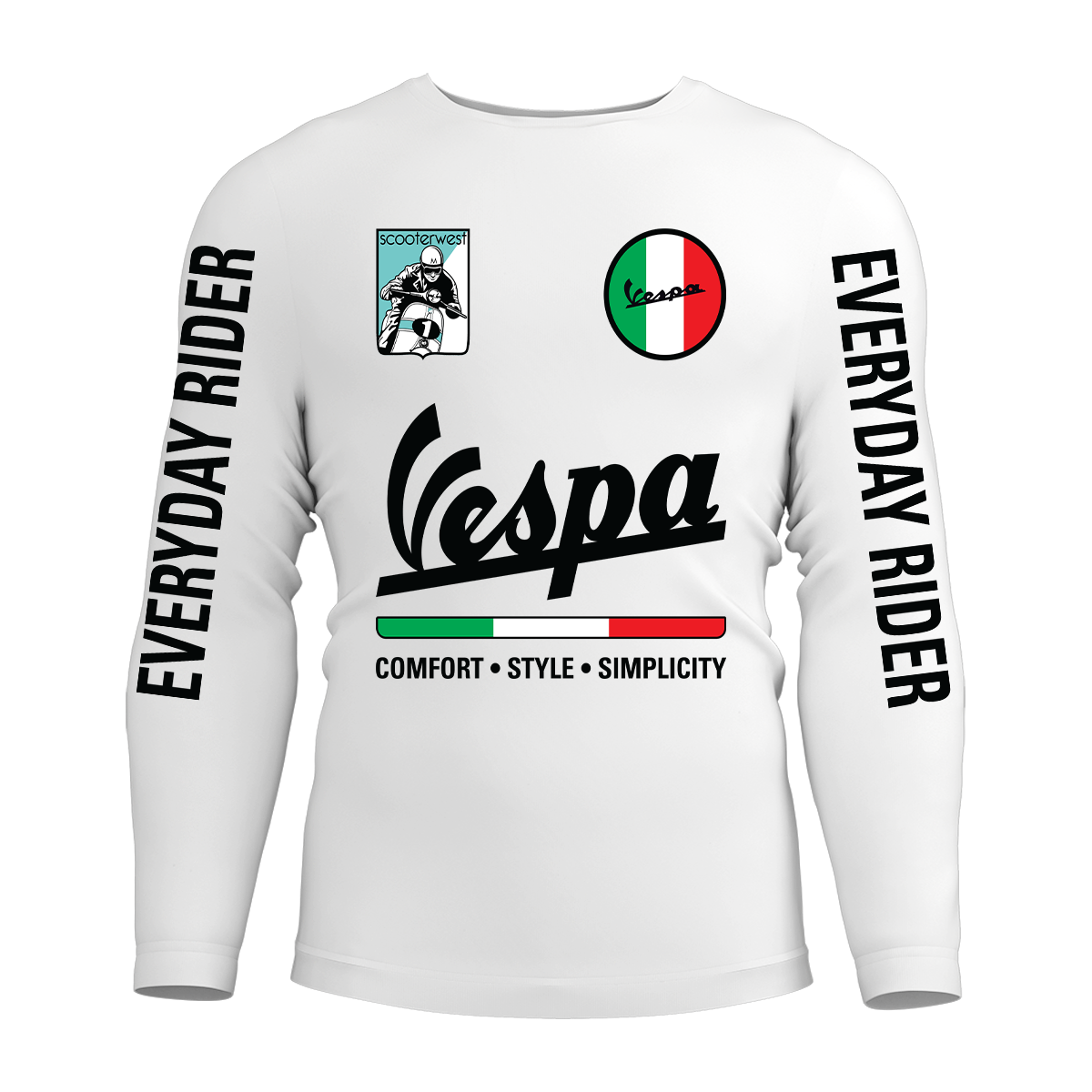 Long Sleeve Drifit Shirt: Vespa Italy
