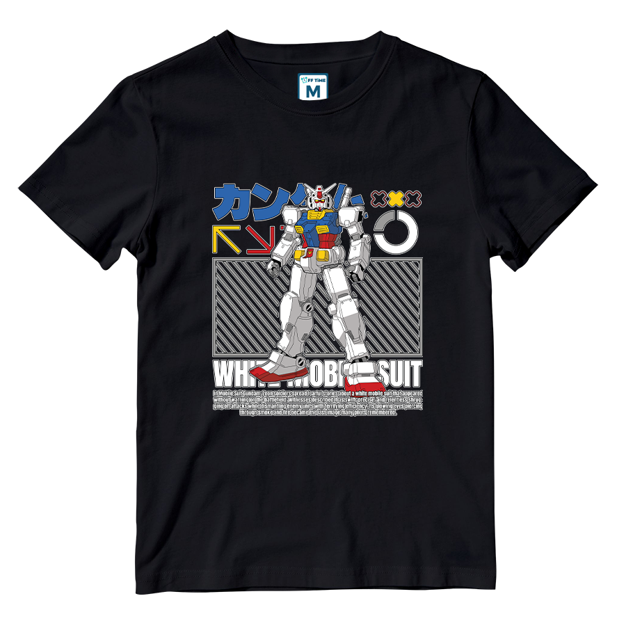 Cotton Shirt: White Mobile Suit