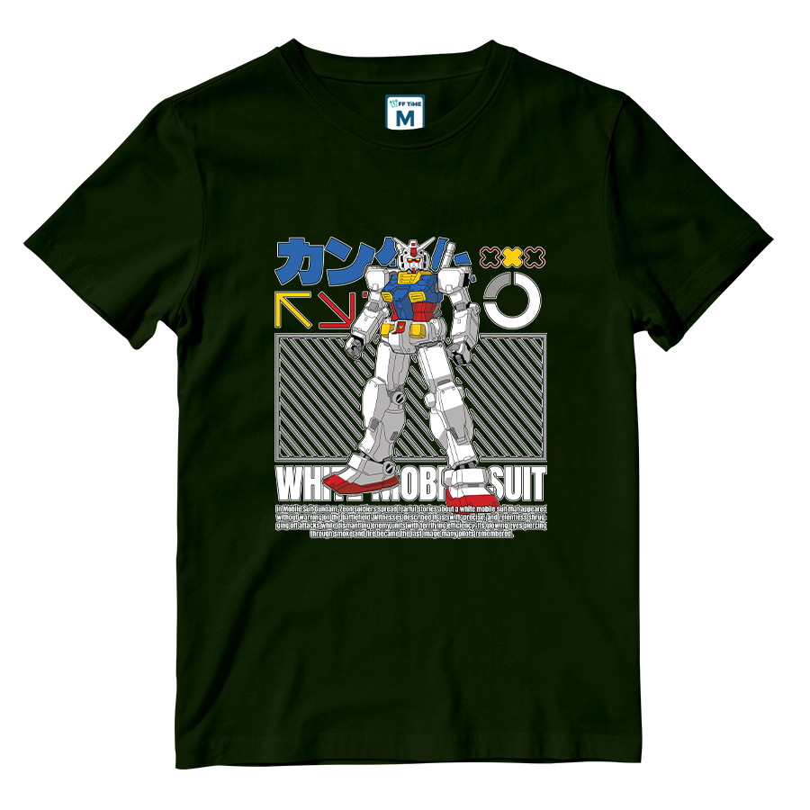 Cotton Shirt: White Mobile Suit