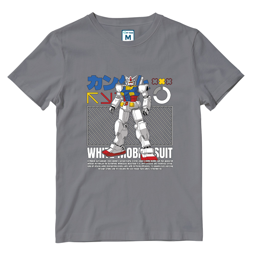 Cotton Shirt: White Mobile Suit