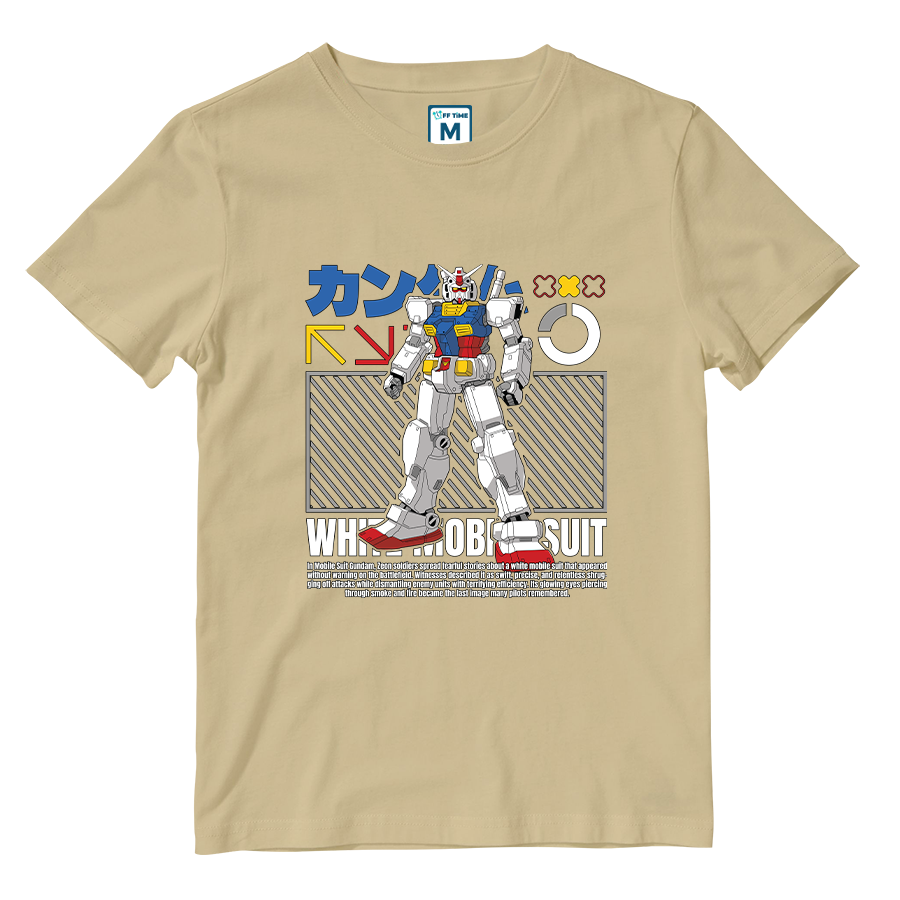 Cotton Shirt: White Mobile Suit