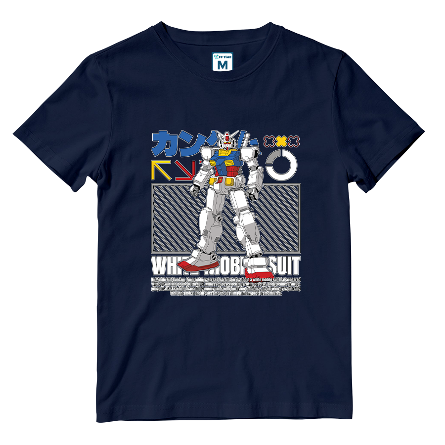 Cotton Shirt: White Mobile Suit