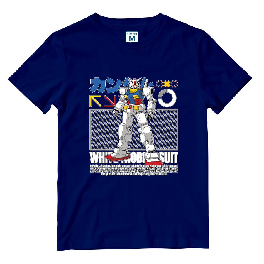 Cotton Shirt: White Mobile Suit