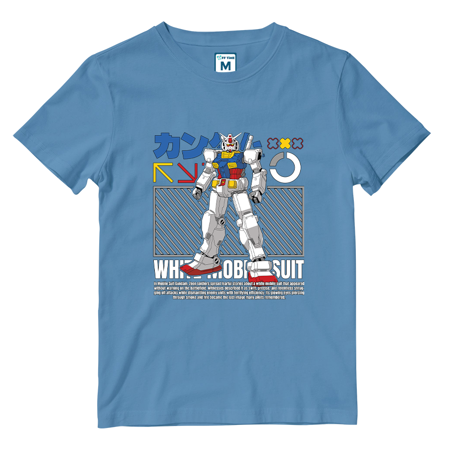 Cotton Shirt: White Mobile Suit