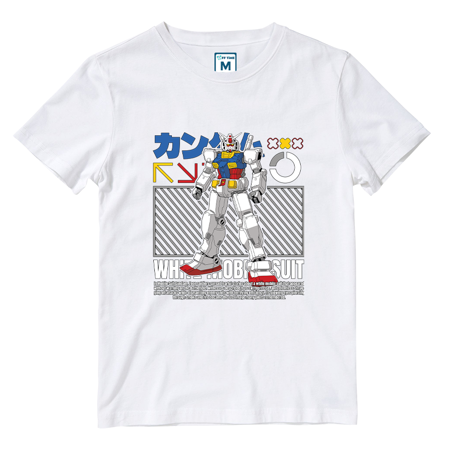 Cotton Shirt: White Mobile Suit