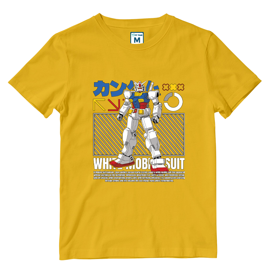 Cotton Shirt: White Mobile Suit