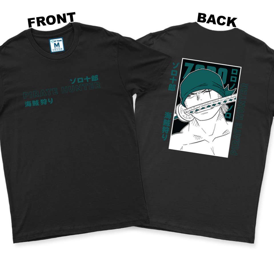C.Spandex Shirt: Zoro Pirate hunter (Front and Back)