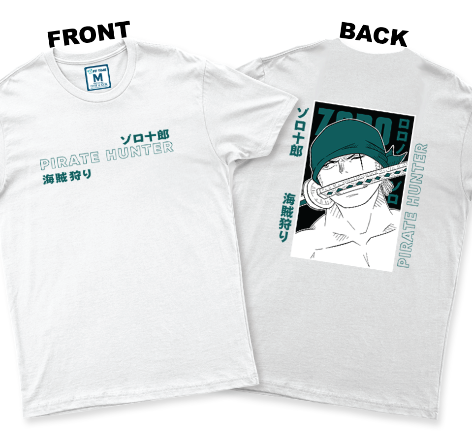C.Spandex Shirt: Zoro Pirate hunter (Front and Back)