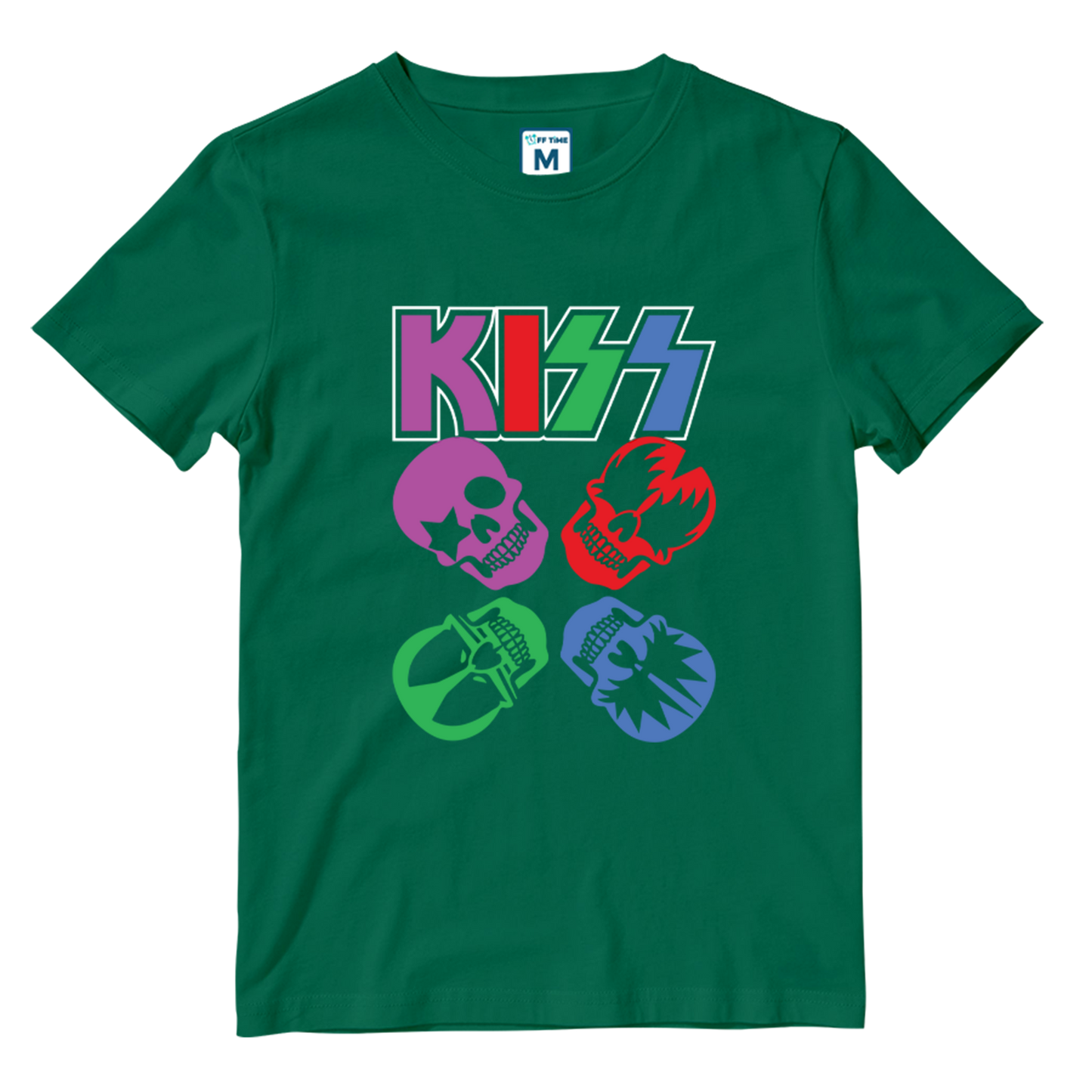 Cotton Shirt: Kiss Skulls