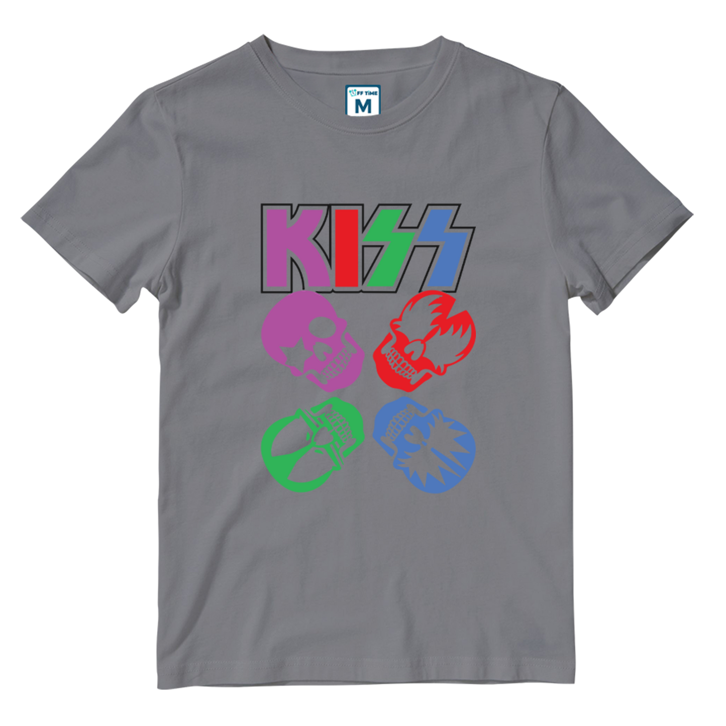 Cotton Shirt: Kiss Skulls