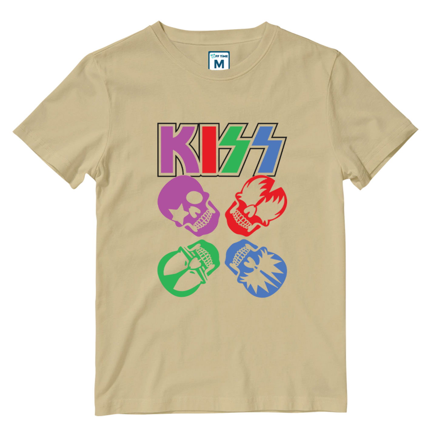 Cotton Shirt: Kiss Skulls