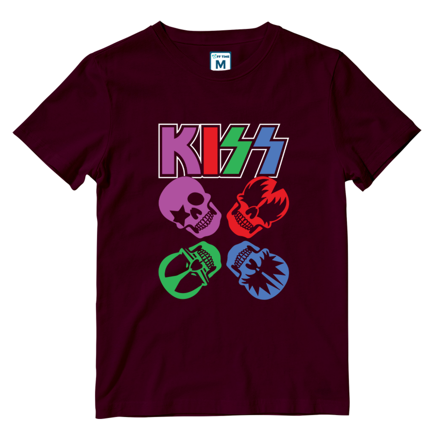 Cotton Shirt: Kiss Skulls