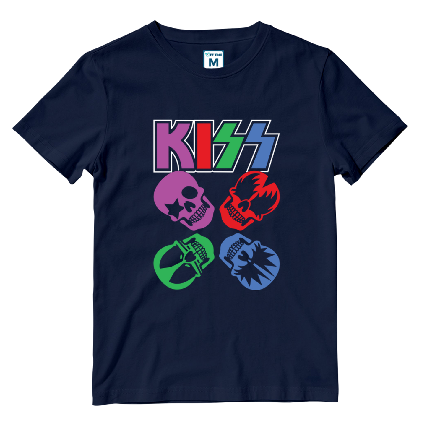 Cotton Shirt: Kiss Skulls