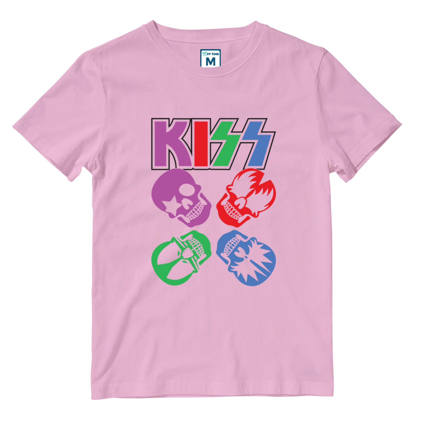 Cotton Shirt: Kiss Skulls