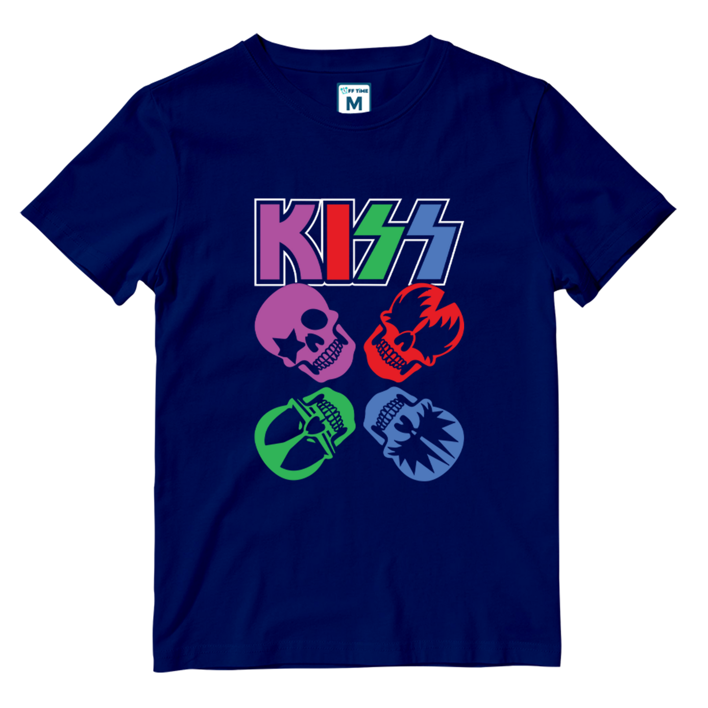 Cotton Shirt: Kiss Skulls