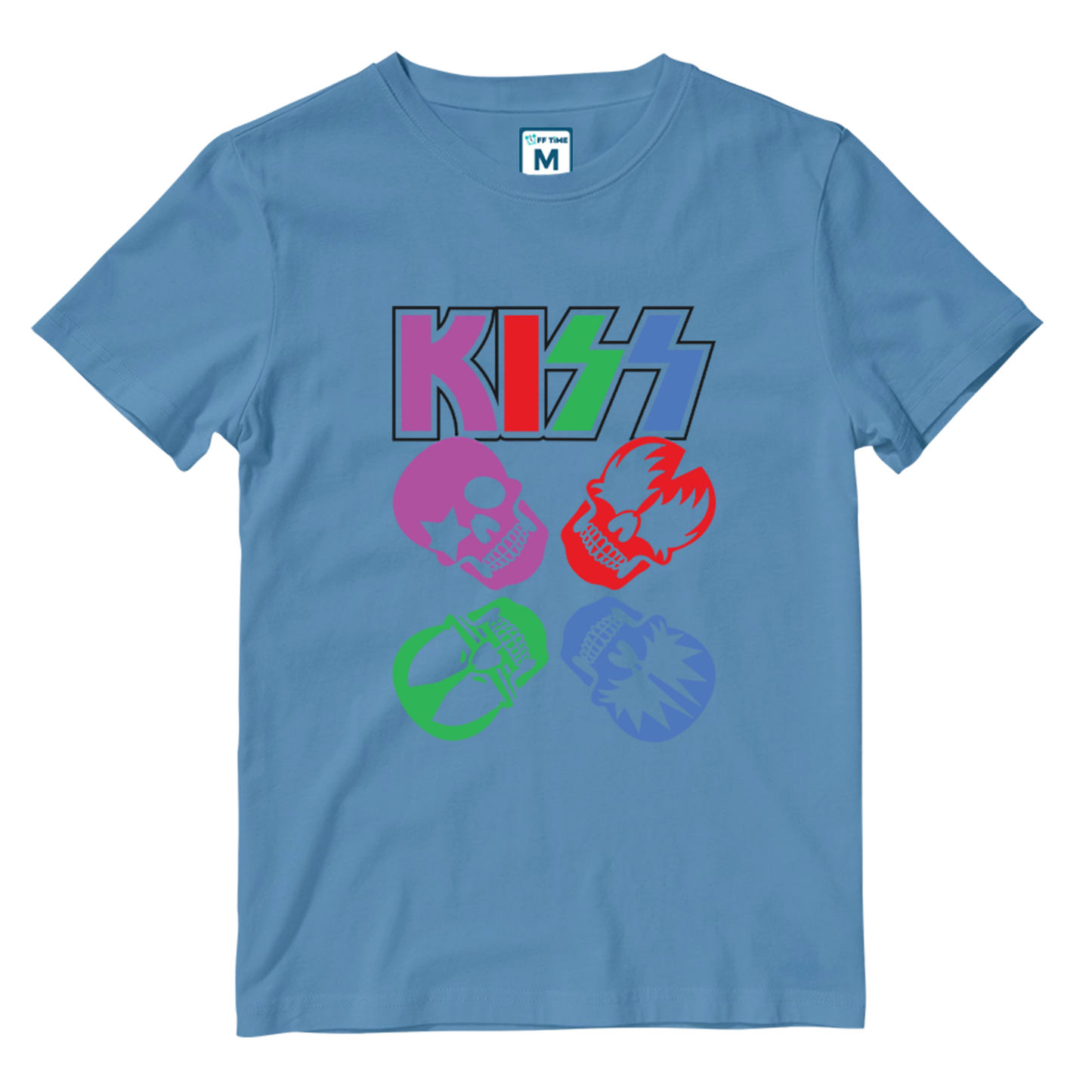 Cotton Shirt: Kiss Skulls