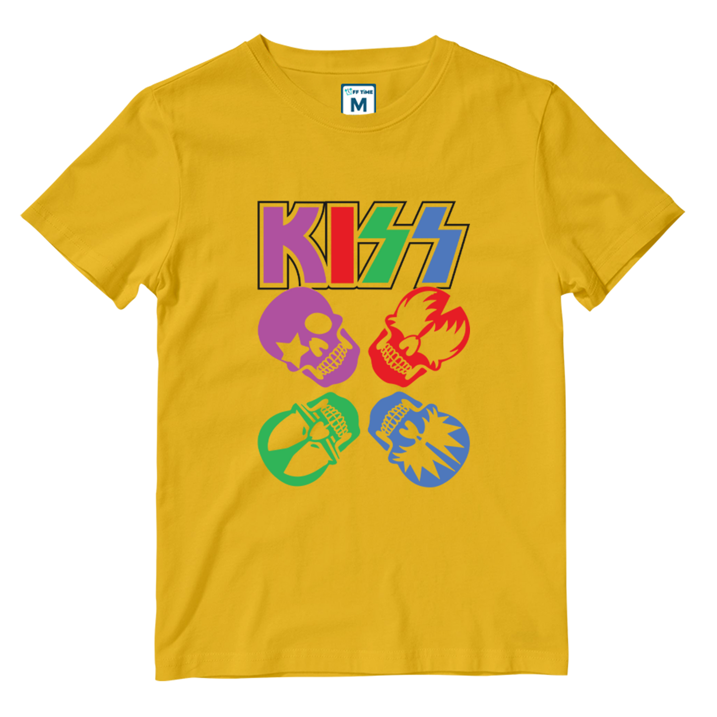 Cotton Shirt: Kiss Skulls