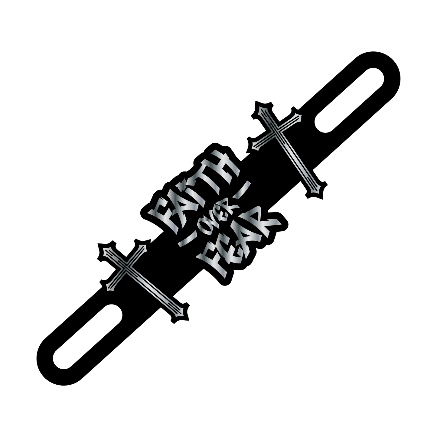 Motorcycle Plate Badge: Faith Over Fear