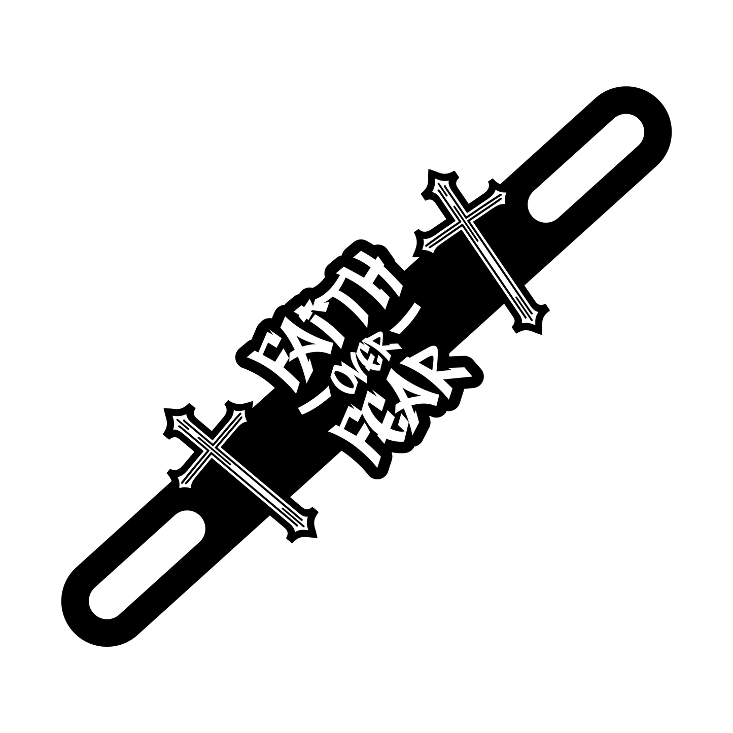 Motorcycle Plate Badge: Faith Over Fear