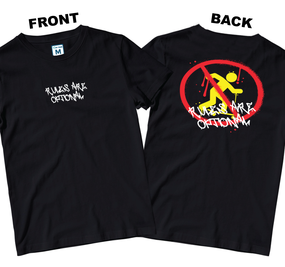 Cotton Shirt: Rules Are Optional (Front and Back)