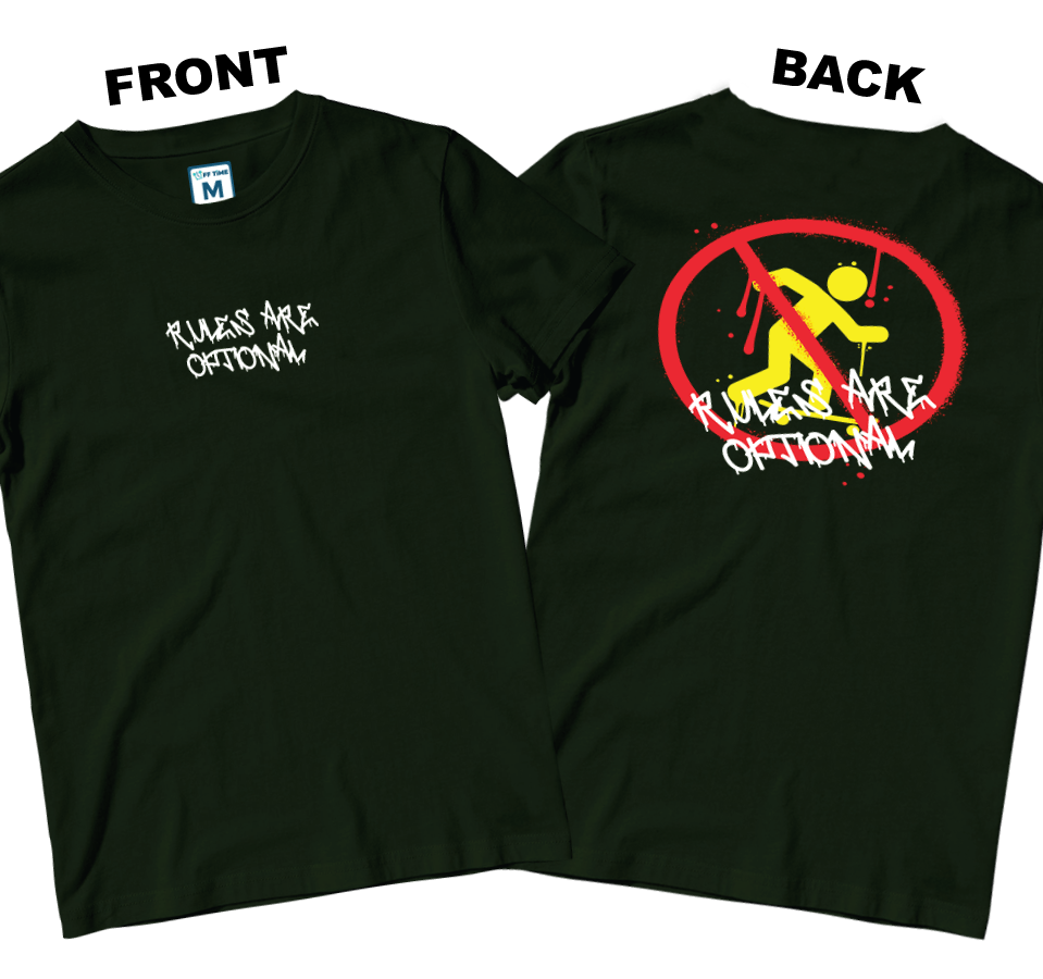 Cotton Shirt: Rules Are Optional (Front and Back)