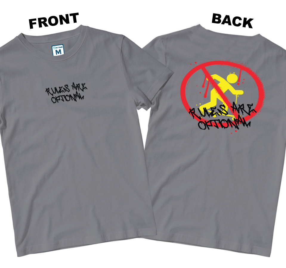 Cotton Shirt: Rules Are Optional (Front and Back)