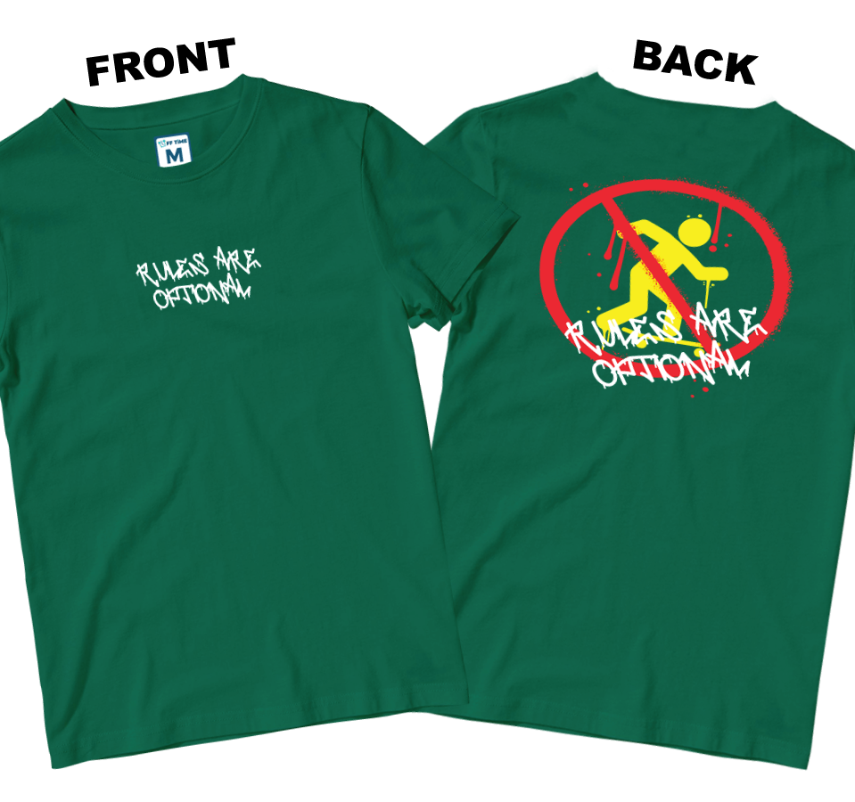 Cotton Shirt: Rules Are Optional (Front and Back)