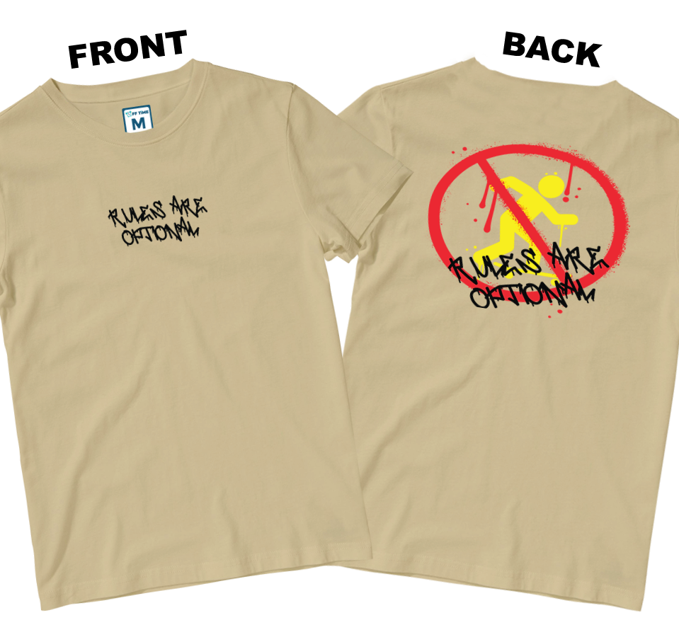 Cotton Shirt: Rules Are Optional (Front and Back)
