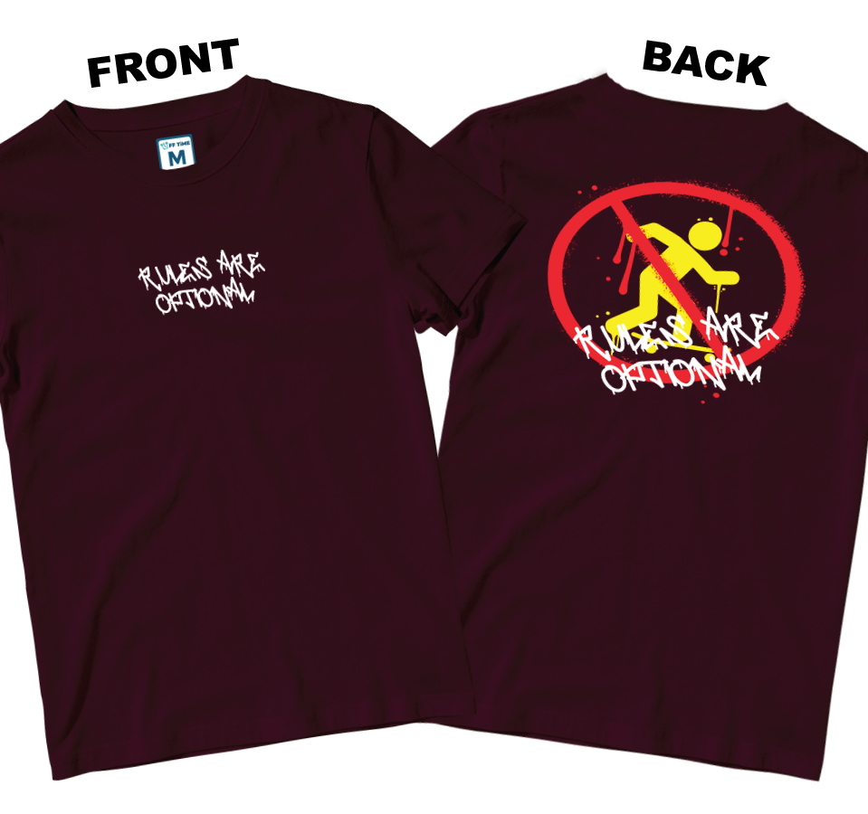 Cotton Shirt: Rules Are Optional (Front and Back)
