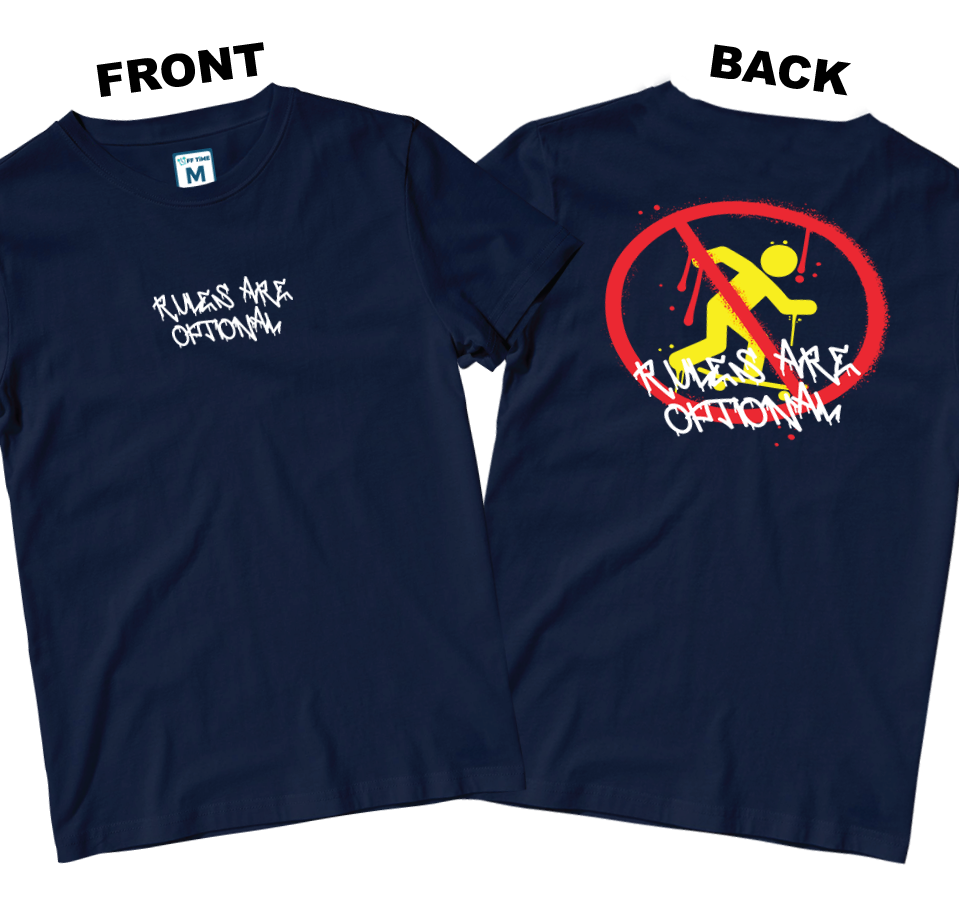 Cotton Shirt: Rules Are Optional (Front and Back)
