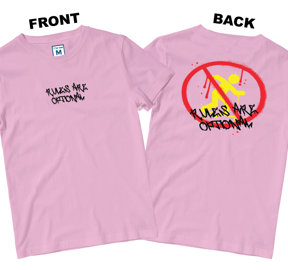 Cotton Shirt: Rules Are Optional (Front and Back)
