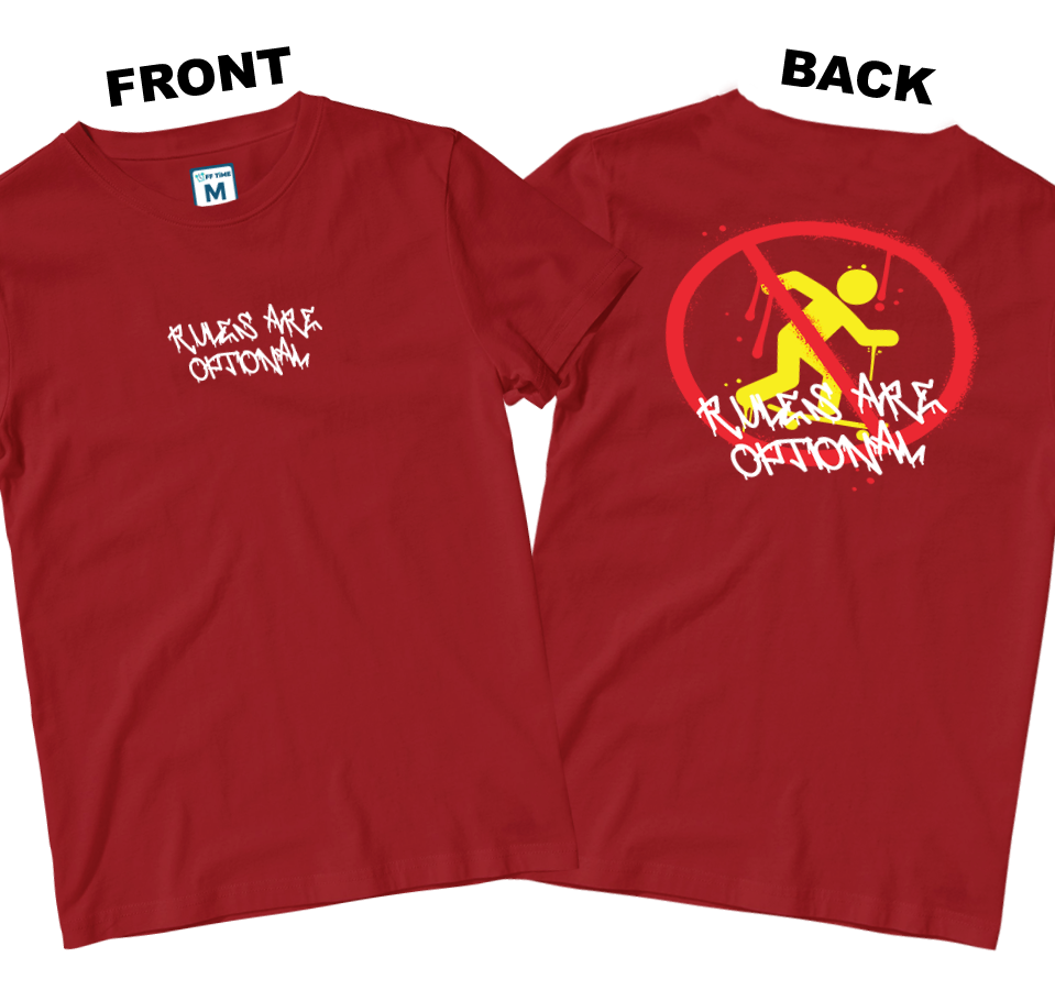 Cotton Shirt: Rules Are Optional (Front and Back)