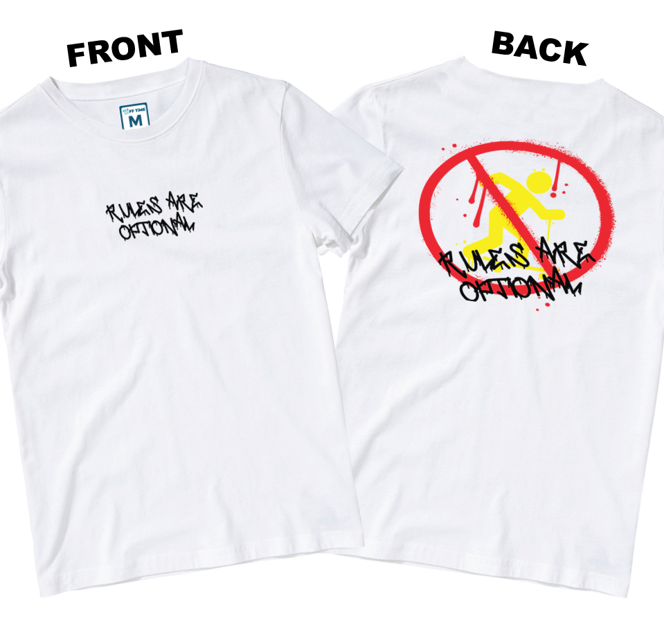 Cotton Shirt: Rules Are Optional (Front and Back)