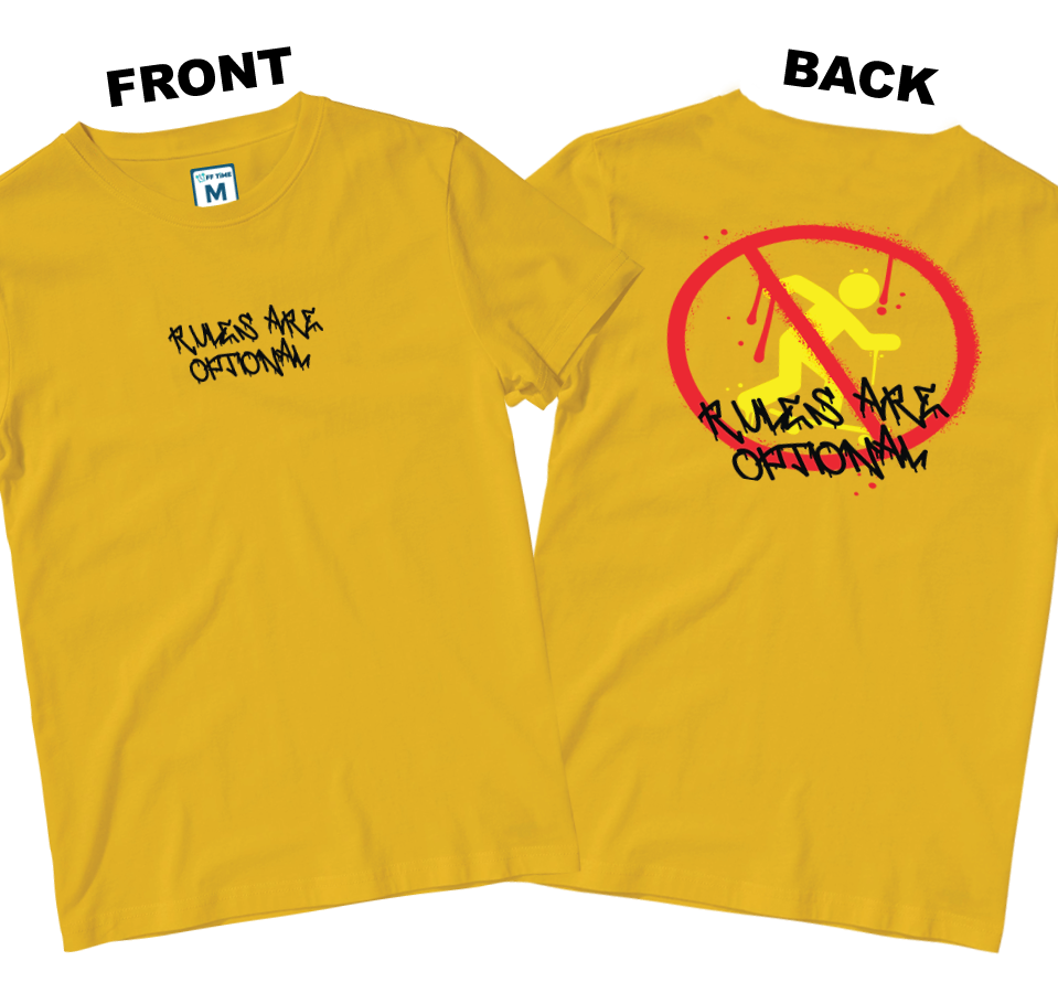 Cotton Shirt: Rules Are Optional (Front and Back)
