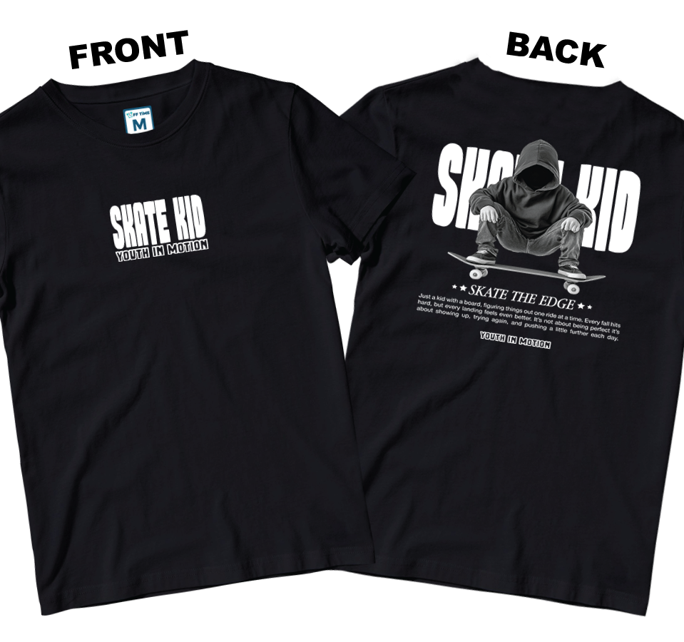 Cotton Shirt: Skate In Motion (Front and Back)