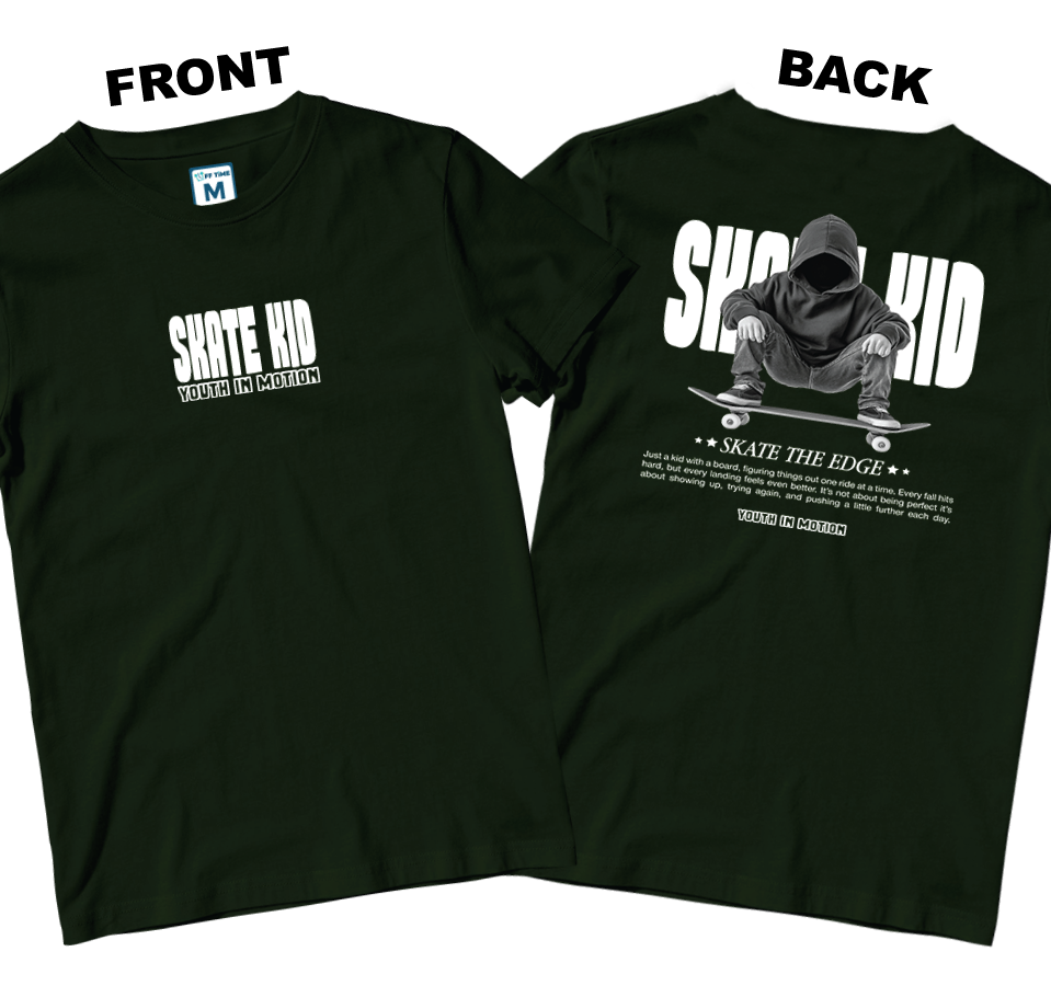 Cotton Shirt: Skate In Motion (Front and Back)