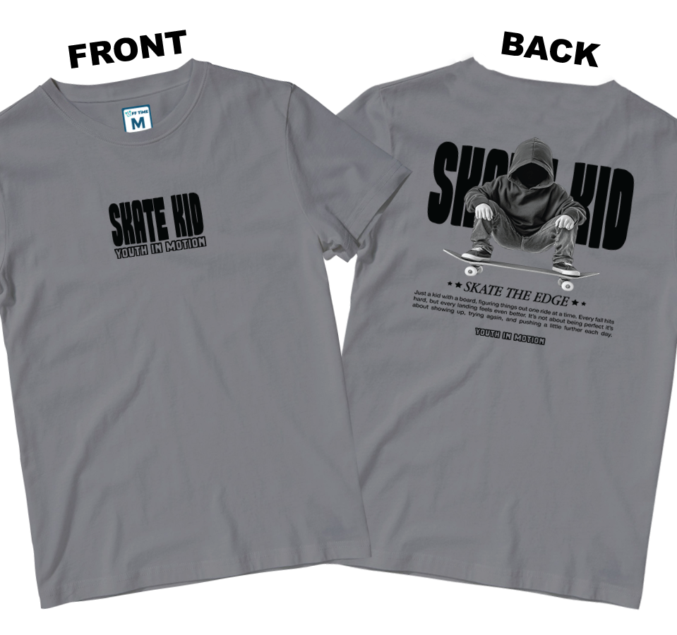 Cotton Shirt: Skate In Motion (Front and Back)