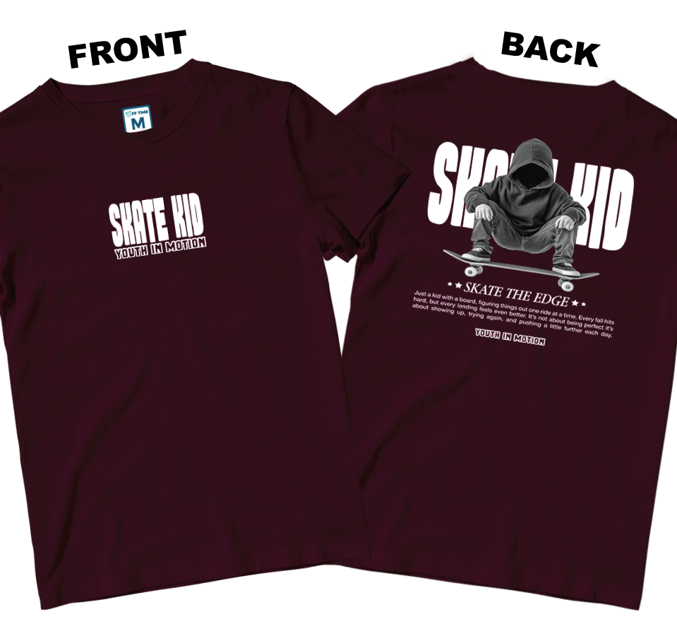 Cotton Shirt: Skate In Motion (Front and Back)
