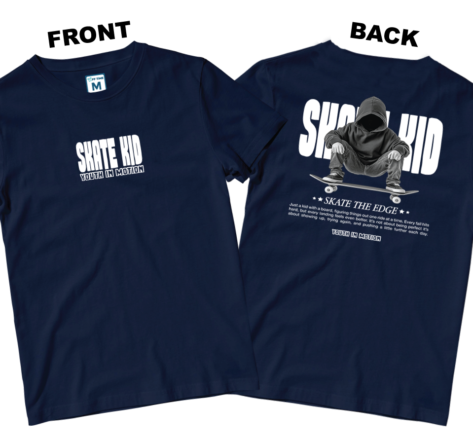 Cotton Shirt: Skate In Motion (Front and Back)