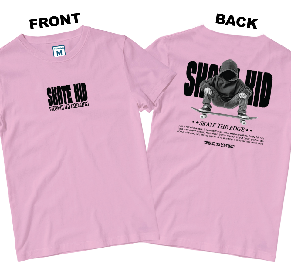 Cotton Shirt: Skate In Motion (Front and Back)