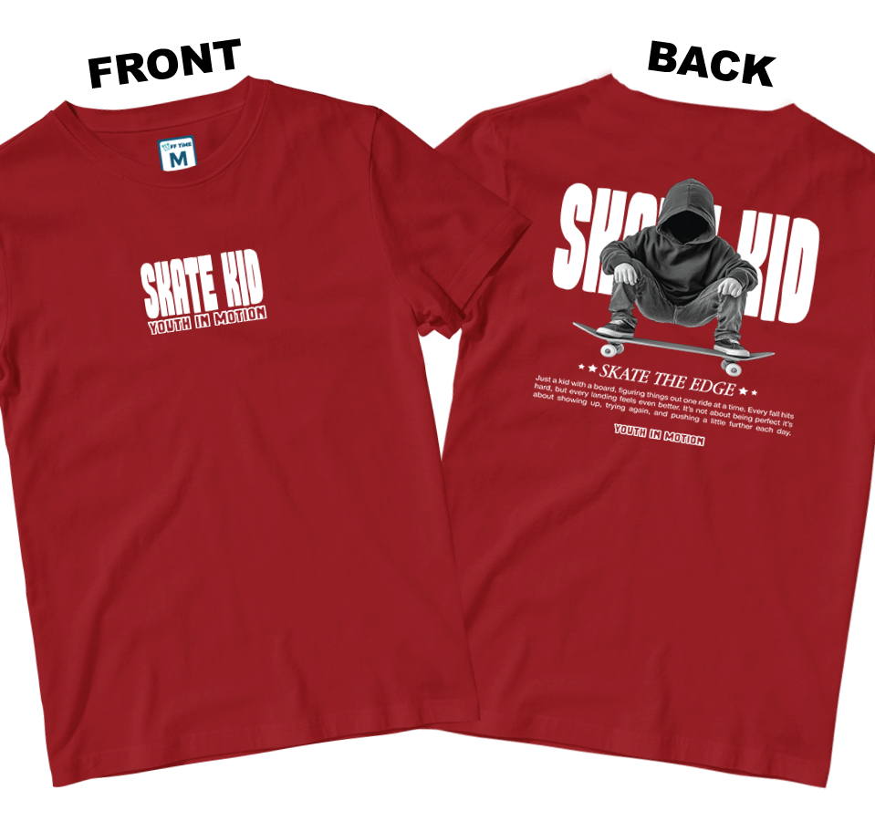 Cotton Shirt: Skate In Motion (Front and Back)