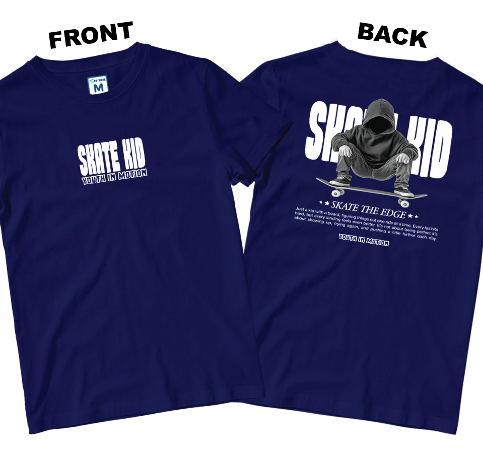 Cotton Shirt: Skate In Motion (Front and Back)