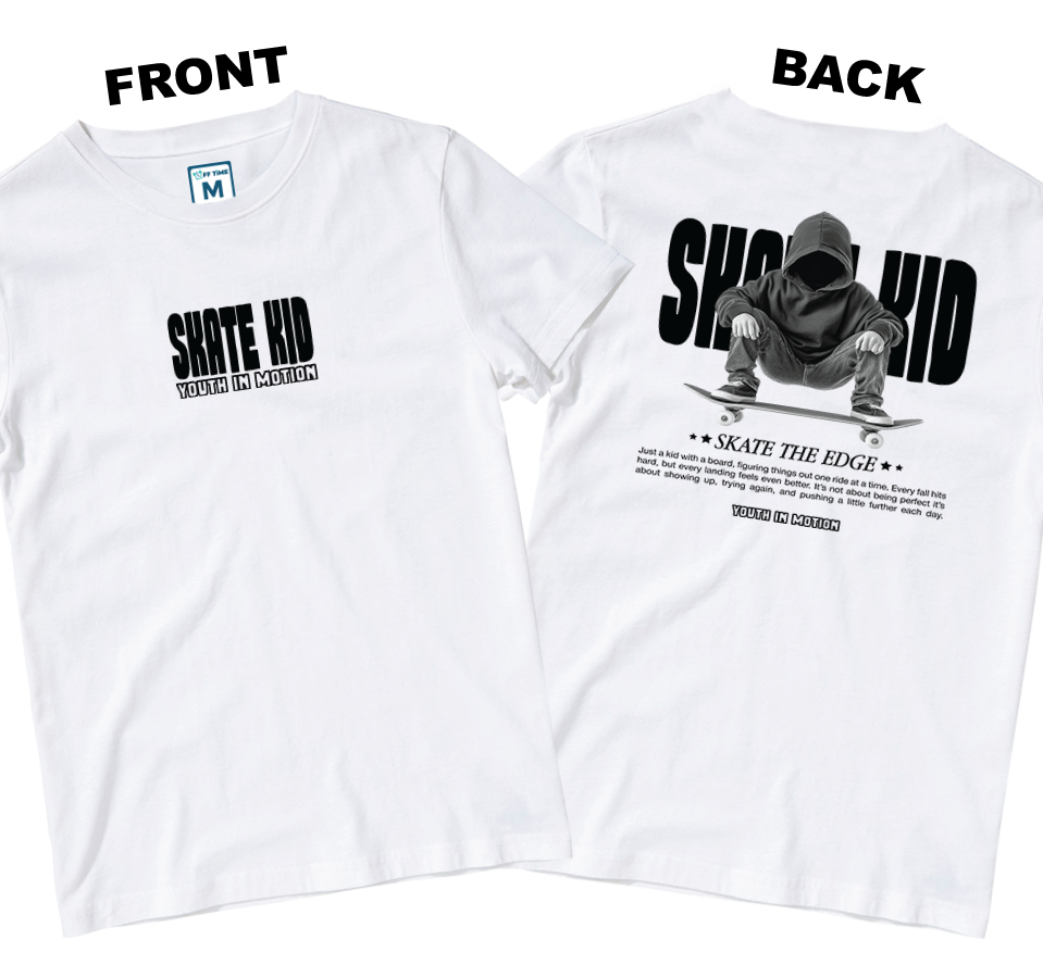 Cotton Shirt: Skate In Motion (Front and Back)