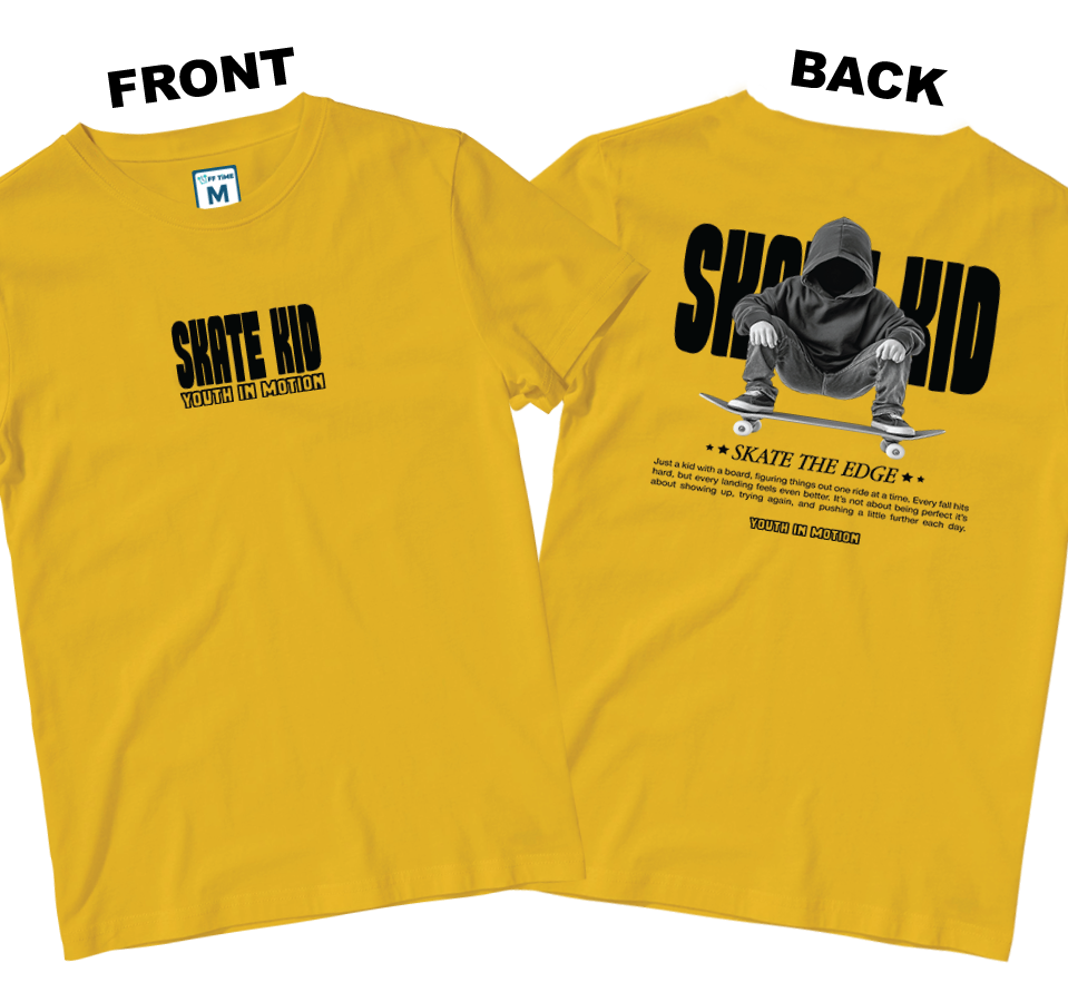 Cotton Shirt: Skate In Motion (Front and Back)