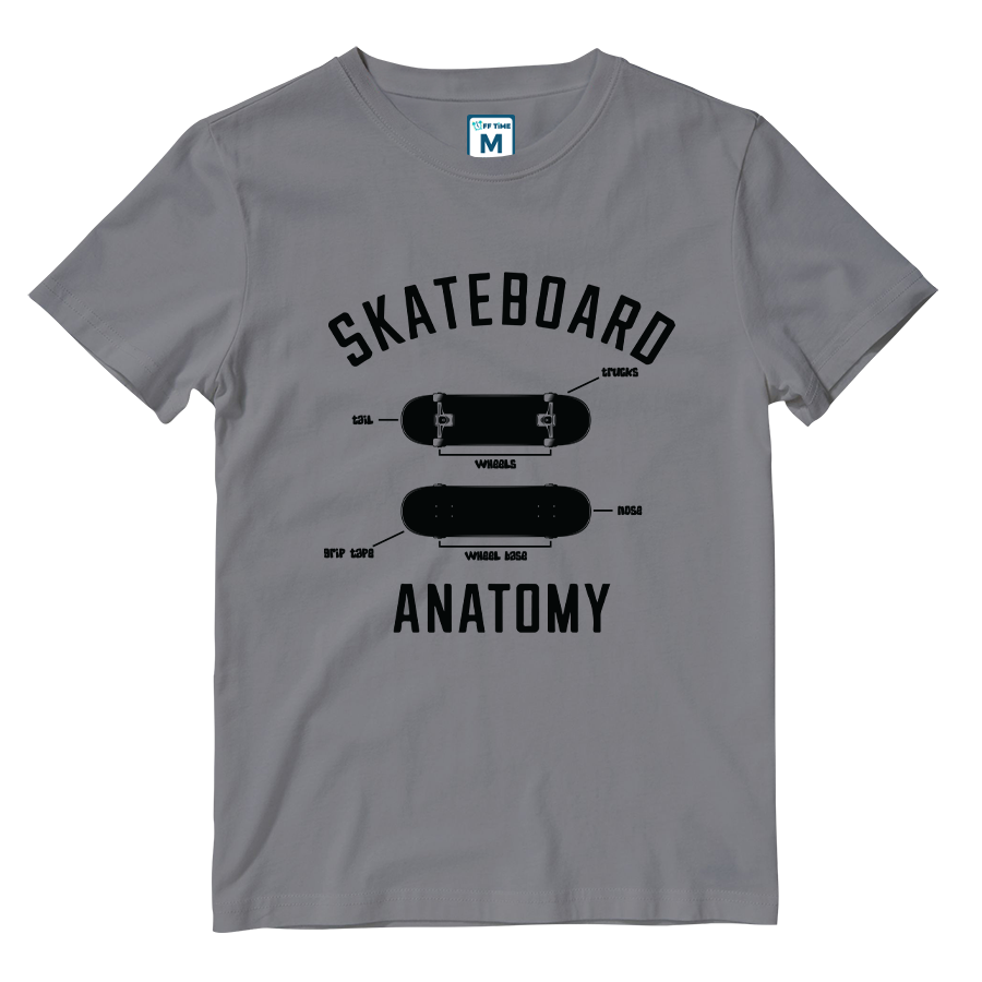 Cotton Shirt: Skateboard Anatomy