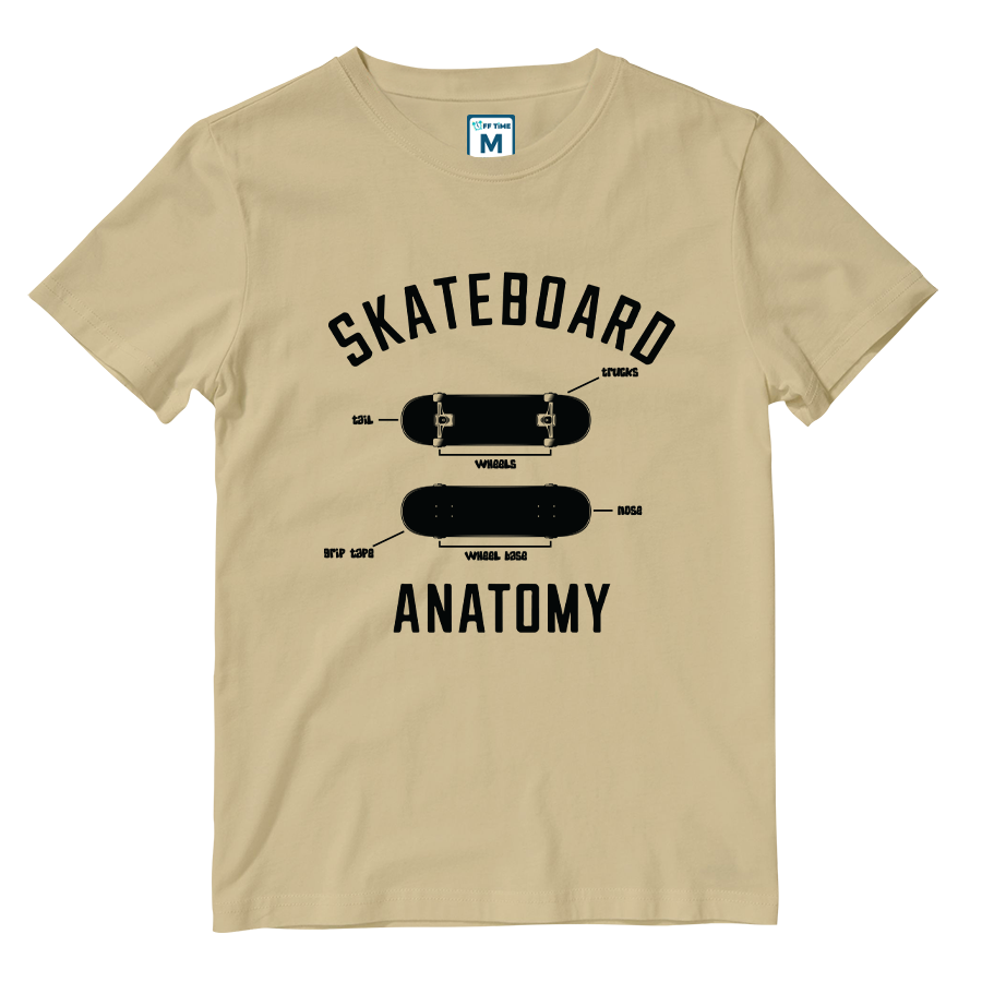 Cotton Shirt: Skateboard Anatomy