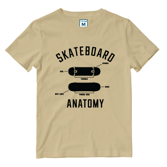 Cotton Shirt: Skateboard Anatomy