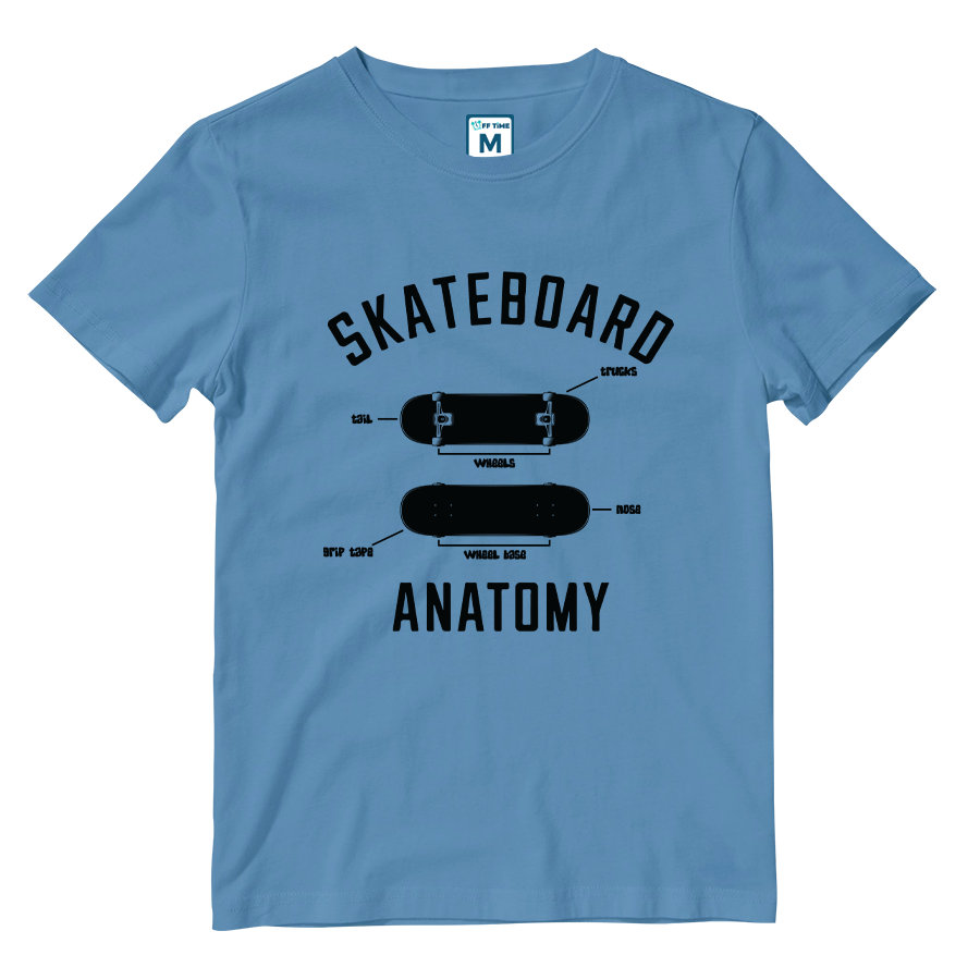 Cotton Shirt: Skateboard Anatomy